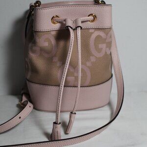 Gucci Pink Drawstring Mini Bucket Bag